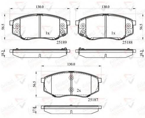 COMLINE ADB32194 Комплект тормозных колодок, дисковый тормоз