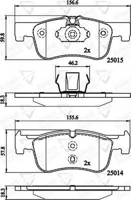 COMLINE ADB02148 Комплект тормозных колодок, дисковый тормоз