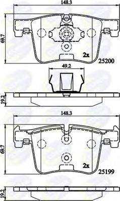 COMLINE CBP02149 Комплект тормозных колодок, дисковый тормоз