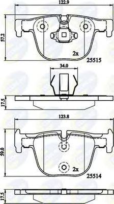 COMLINE CBP02147 Комплект тормозных колодок, дисковый тормоз