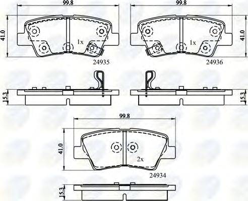 COMLINE CBP32161 Комплект тормозных колодок, дисковый тормоз