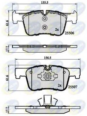 COMLINE CBP02130 Комплект тормозных колодок, дисковый тормоз