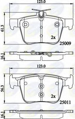 COMLINE CBP02157 Комплект тормозных колодок, дисковый тормоз