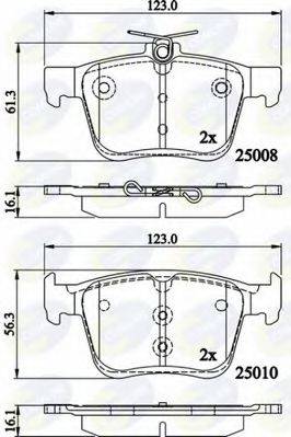 COMLINE CBP02156 Комплект тормозных колодок, дисковый тормоз