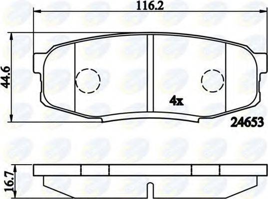 COMLINE CBP02124 Комплект тормозных колодок, дисковый тормоз