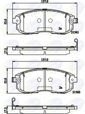 COMLINE CBP32202 Комплект тормозных колодок, дисковый тормоз