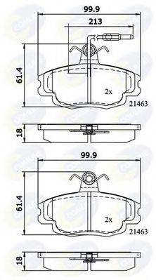 COMLINE CBP1133 Комплект тормозных колодок, дисковый тормоз