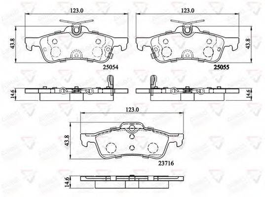 COMLINE ADB32204 Комплект тормозных колодок, дисковый тормоз