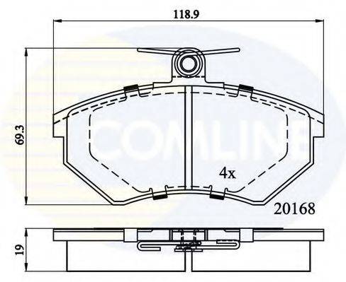 COMLINE CBP0511 Комплект тормозных колодок, дисковый тормоз