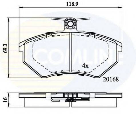 COMLINE CBP0152 Комплект тормозных колодок, дисковый тормоз