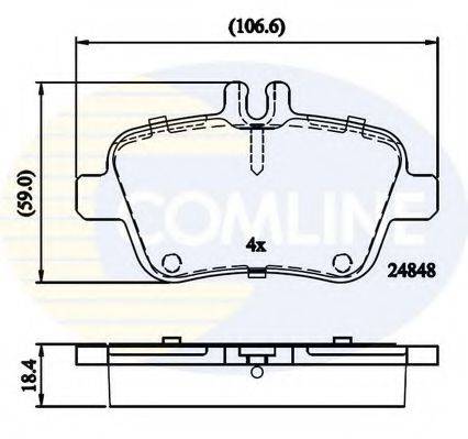 COMLINE CBP02209 Комплект тормозных колодок, дисковый тормоз