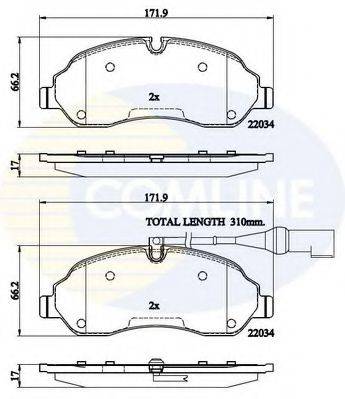 COMLINE CBP22214 Комплект тормозных колодок, дисковый тормоз