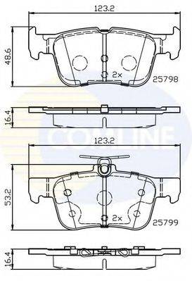 COMLINE CBP02243 Комплект тормозных колодок, дисковый тормоз