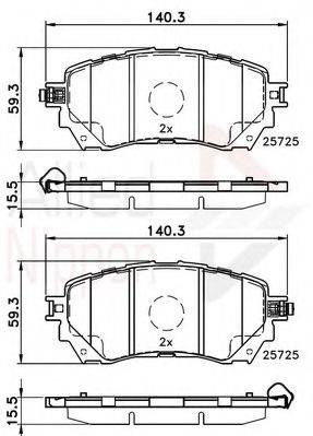 COMLINE ADB32237 Комплект тормозных колодок, дисковый тормоз