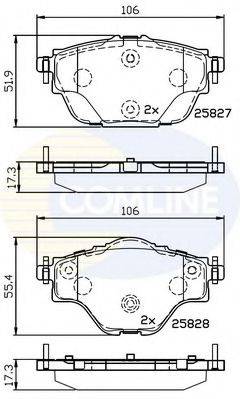 COMLINE CBP32235 Комплект тормозных колодок, дисковый тормоз