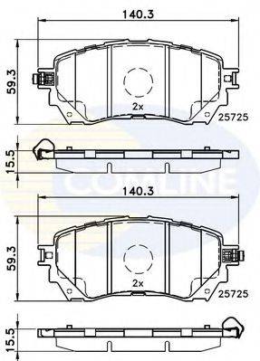 COMLINE CBP32237 Комплект тормозных колодок, дисковый тормоз