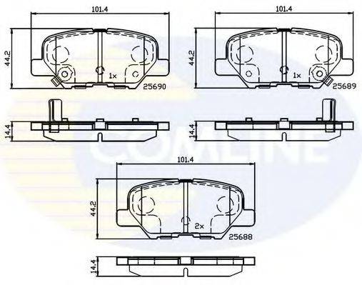 COMLINE CBP32238 Комплект тормозных колодок, дисковый тормоз