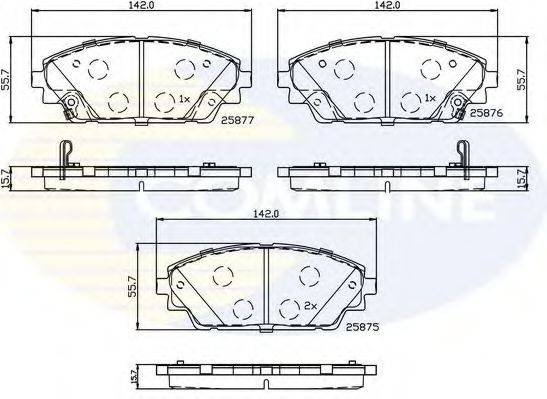 COMLINE CBP32242 Комплект тормозных колодок, дисковый тормоз