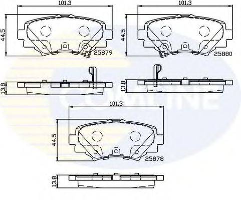 COMLINE CBP32248 Комплект тормозных колодок, дисковый тормоз