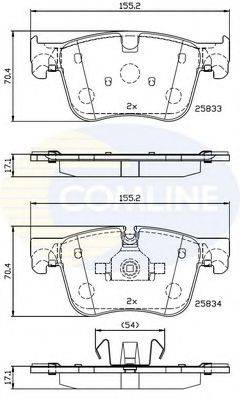 COMLINE CBP02236 Комплект тормозных колодок, дисковый тормоз