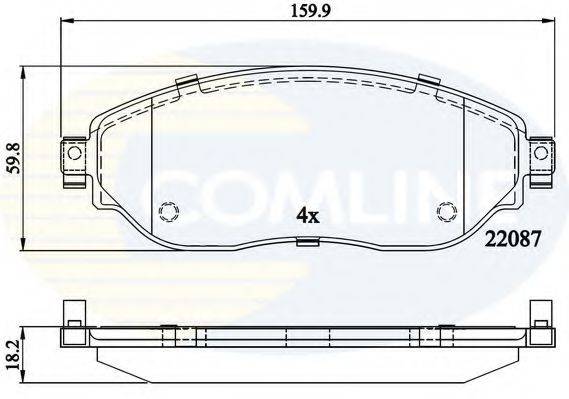 COMLINE CBP02285 Комплект тормозных колодок, дисковый тормоз