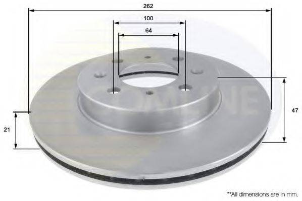 COMLINE ADC0524V Тормозной диск
