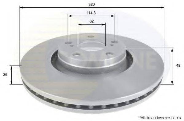 COMLINE ADC01165V Тормозной диск