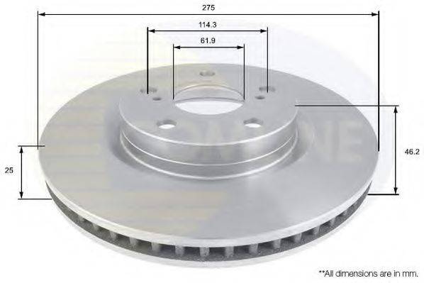 COMLINE ADC01136V Тормозной диск