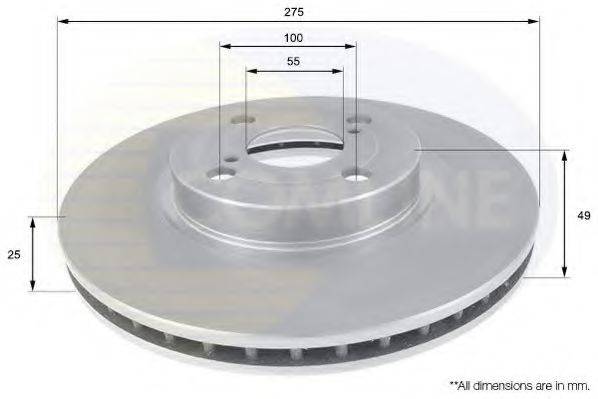 COMLINE ADC01114V Тормозной диск