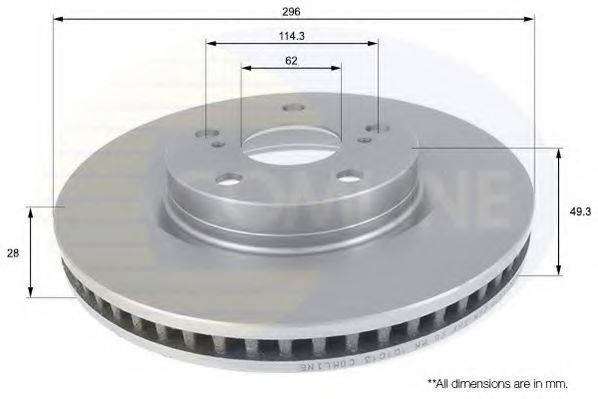 COMLINE ADC01147V Тормозной диск