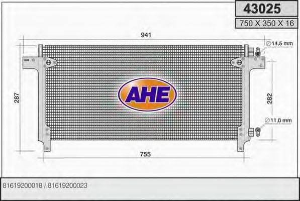 AHE 43025 Конденсатор, кондиционер