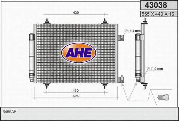 AHE 43038 Конденсатор, кондиционер