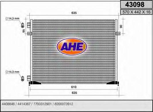 AHE 43098 Конденсатор, кондиционер