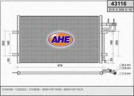 AHE 43116 Конденсатор, кондиционер