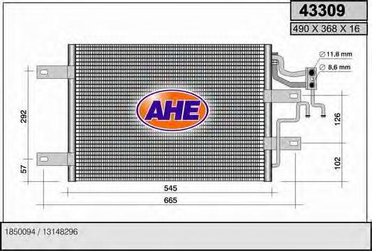 AHE 43309 Конденсатор, кондиционер