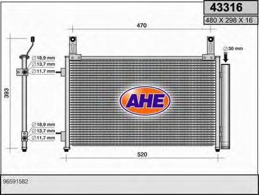 AHE 43316 Конденсатор, кондиционер