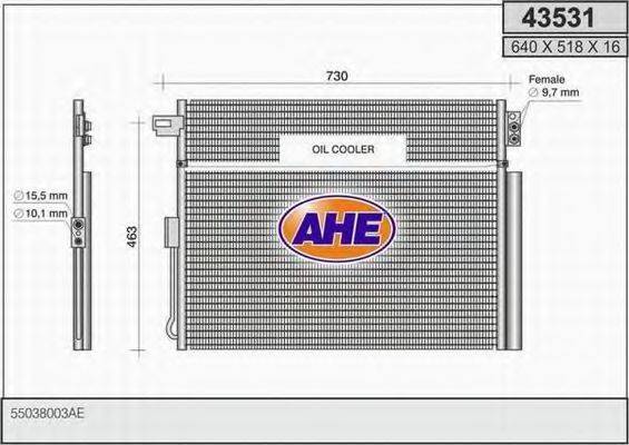 AHE 43531 Конденсатор, кондиционер
