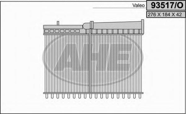 AHE 93517O Теплообменник, отопление салона