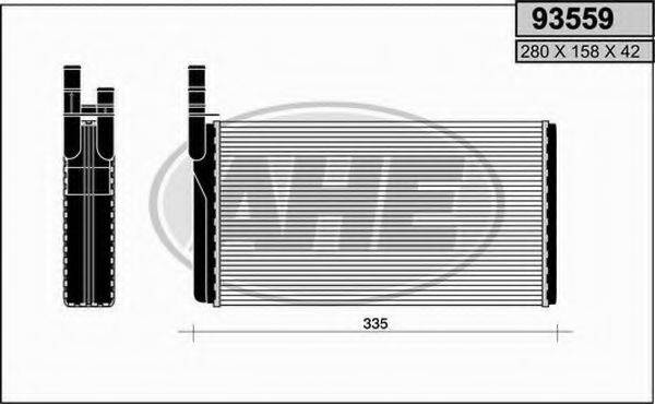 AHE 93559 Теплообменник, отопление салона