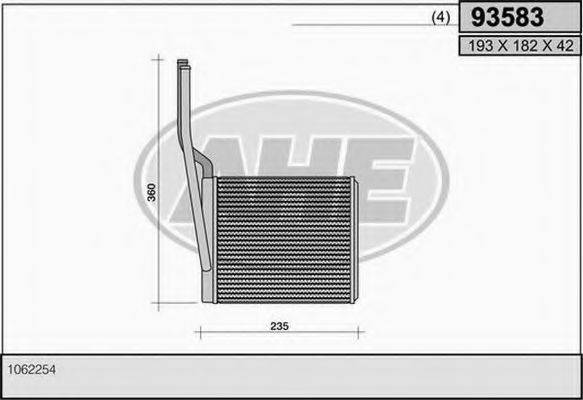 AHE 93583 Теплообменник, отопление салона