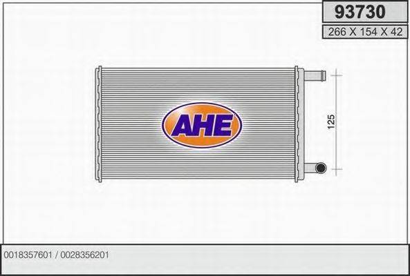 AHE 93730 Теплообменник, отопление салона