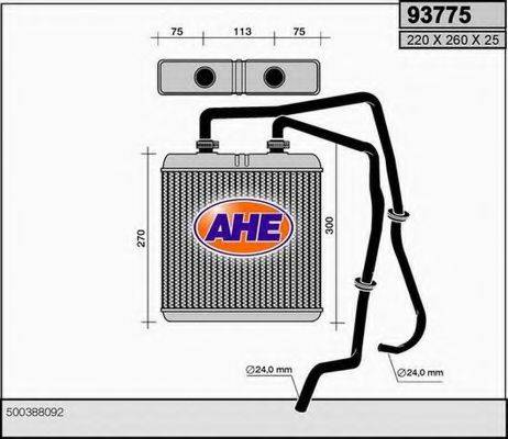 AHE 93775 Теплообменник, отопление салона