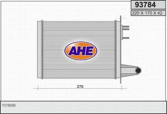 AHE 93784 Теплообменник, отопление салона