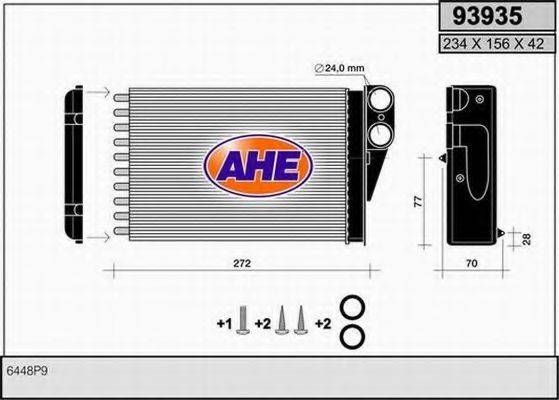 AHE 93935 Теплообменник, отопление салона