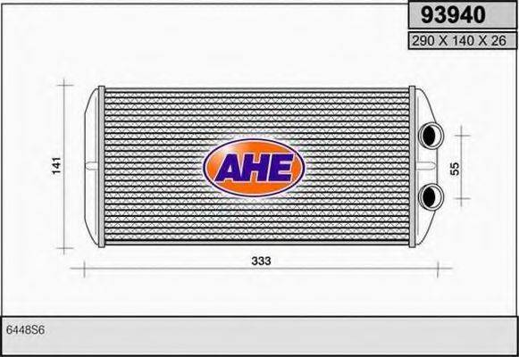 AHE 93940 Теплообменник, отопление салона