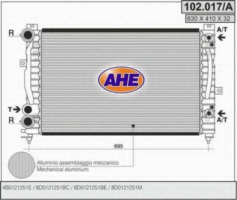 AHE 102017A Радиатор, охлаждение двигателя