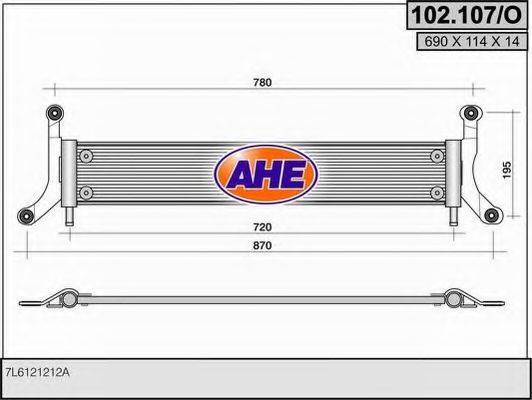 AHE 102107O Радиатор, охлаждение двигателя