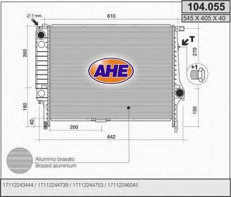 AHE 104055 Радиатор, охлаждение двигателя