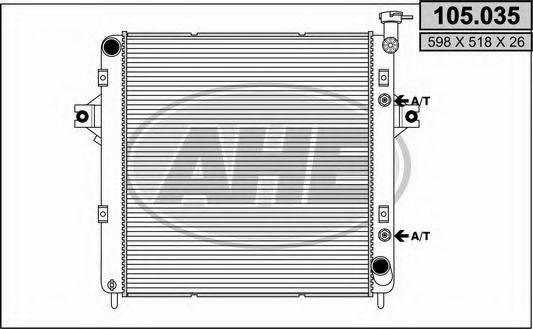 AHE 105035 Радиатор, охлаждение двигателя