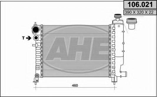 AHE 106021 Радиатор, охлаждение двигателя